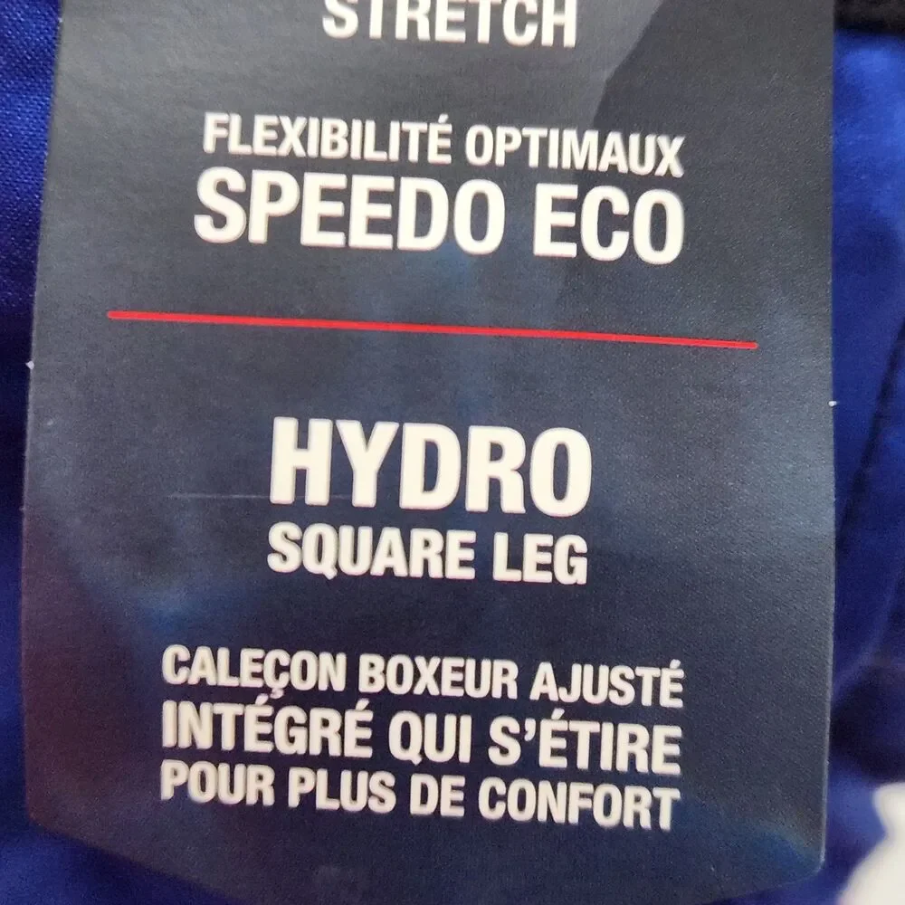 Speedo Mens Swim Trunks Size Medium Hydro Square Leg 4-way Comfort Stretch